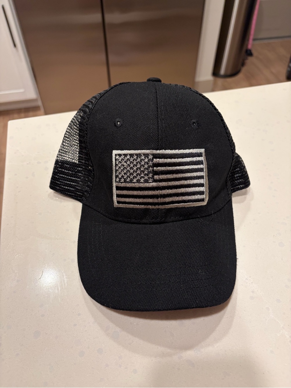 All black American flag men’s baseball cap